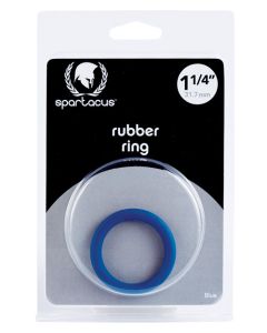Spartacus 1.25" Rubber Cock Ring -  Blue