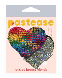 Pastease Premium Color Changing Flip Sequins Heart - Rainbow O/S