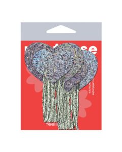 Pastease Tassel Glitter Heart - Silver O/S