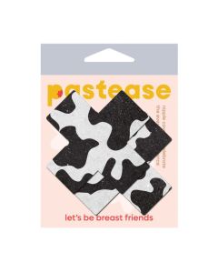 Pastease Premium Plus X Cow Print Cross - Black/White O/S