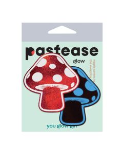 Pastease Premium Shiny Glow in the Dark Shroom - Red/White O/S