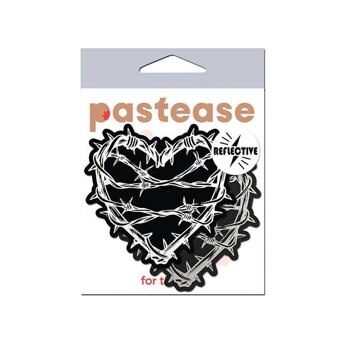 Pastease Premium Barbed Wire Heart Reflective - Black O/S