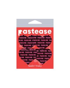 Pastease Petites Fuck Me Hearts - Black/Pink O/S
