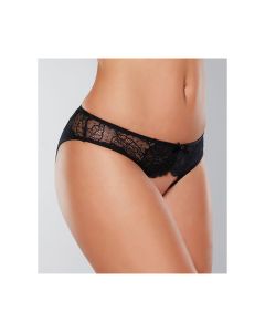 Adore Kiss Mesh & Lace Open Panty Black O/S