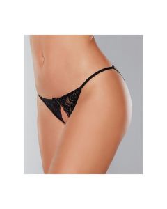 Adore Luv Web Strappy Open Front Panty Black O/S