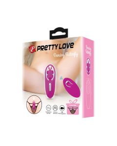 Pretty Love Dancing Butterfly Panty Vibe w/Free Panty - Fuchsia
