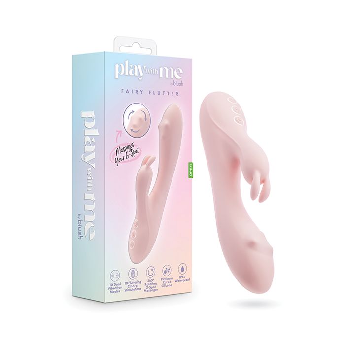 Blush Play With Me Fairy Flutter Rabbit Vibrator - Pink