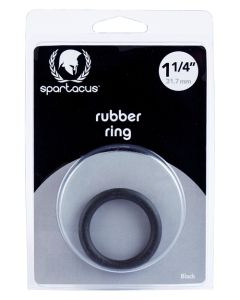 Spartacus 1.25" Rubber Cock Ring - Black