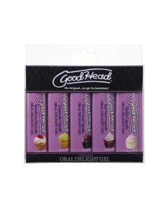 GoodHead Cupcake Oral Delight Gel - Asst. Flavors Pack of 5