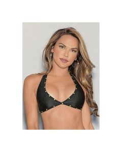 Glow Stones Black Light Dancewear Tri Bra Black O/S