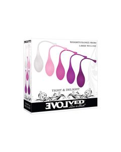Evolved Tight & Delight 5 pc Weighted Kegel Ball Set - Assorted Colors