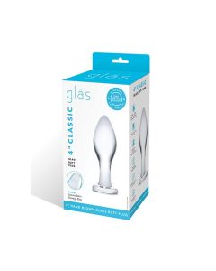 Glas 4" Classic Butt Plug - Clear