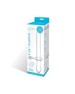 Glas 9.25" Classic Smooth Dual Ended Dildo - Clear