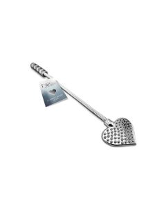 Nixie Flaming Heart Riding Crop - Silver