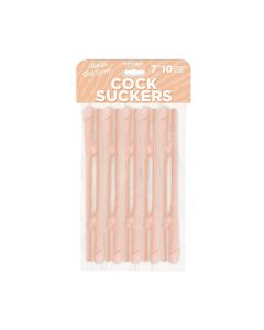 Cock Suckers Pecker Straws - Vanilla Lovers Pack of 10