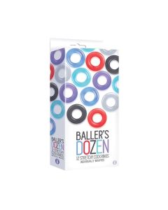 The 9's Baller's Dozen Original 12pc Cockring Set - Asst. Colors