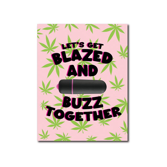 420 Foreplay Blazed Greeting Card w/Rock Candy Vibrator & Fresh Vibes Towelettes