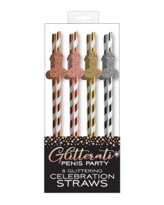 Glitterati Penis Party Straws - Pack of 8