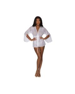 Modern Romance Flowing Short Robe White