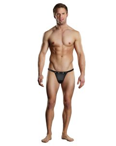Male Power Rip off Thong w/Studs Black