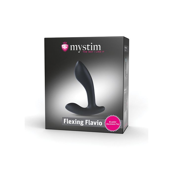 Mystim Flexing Flavio eStim Silicone Prostate Stimulator - Black