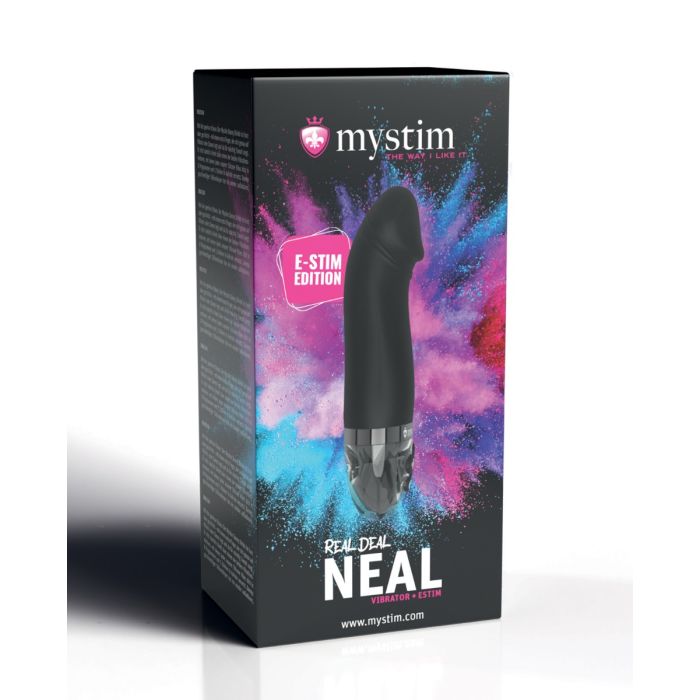 Mystim Real Deal Neal eStim Realistic Vibrator - Black