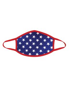 Neva Nude Murica USA Blue Star Mask w/100% Cotton Liner Red