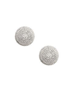 Neva Nude Burlesque Big O Crystal Jewel Reusable Silicone Pasties - Silver O/S