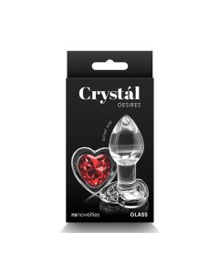 Crystal Desires Glass Heart Gem Butt Plug
