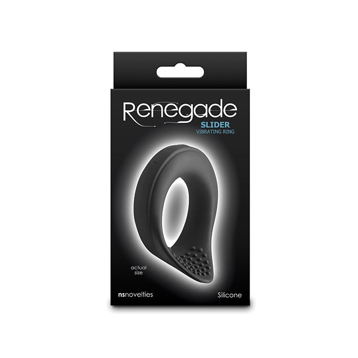 Renegade Slider Vibrating Cock Ring - Black