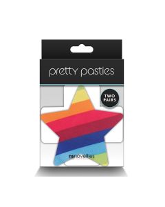 Pretty Pasties Pride Cross & Star Rainbow - 2 Pair