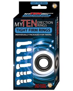 My Ten Erection Rings Tight Firm Rings - Black