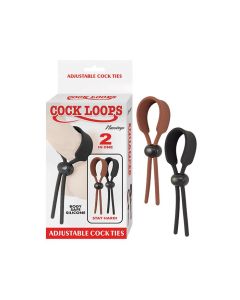 Cock Loops Adjustable Cock Ties - Brown/Black