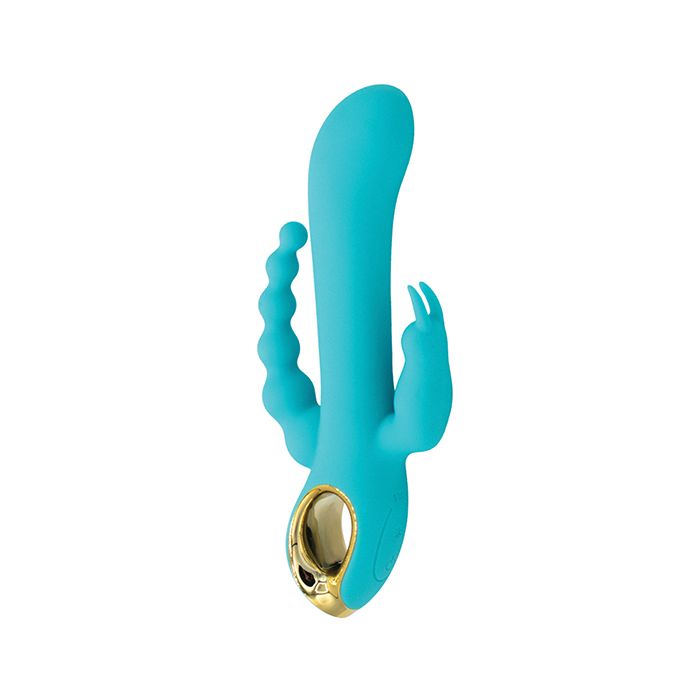 Natalie's Toy Box Mighty Magic Clit, G-Spot & Anal Vibrator - Aqua
