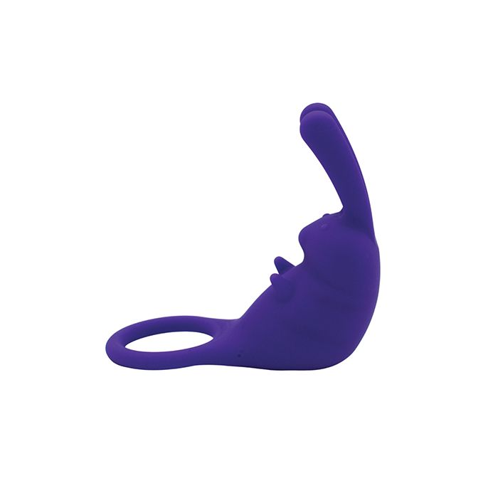 Natalie's Toy Box The Cock Hopper Cock Ring & Bullet Vibrator - Purple