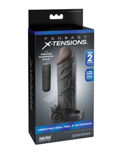 Fantasy X-tensions Vibrating Real Feel Extension w/Ball Strap