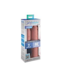 Fantasy X-tensions Elite 9" Sleeve Vibrating 3" Plug w/Remote - Light