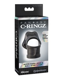 Fantasy C-Ringz Rock Hard Ring & Ball Stretcher - Black