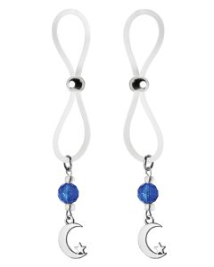 Bijoux de Nip Nipple Halos Moon & Star Charm - Blue/Clear
