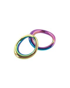 Plesur 1-3/4" Metal Cock Ring - Rainbow