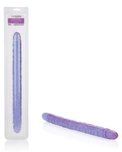 17" Slim Jim Duo Veined Super Slim Dong - Reflective Gel Purple