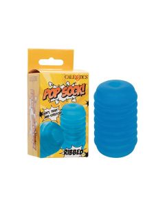 Pop Sock Ribbed Masturbator - Blue
