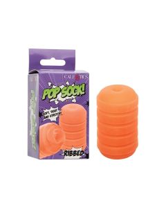 Pop Sock Ribbed Masturbator - Orange