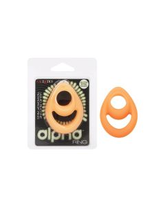 Alpha Liquid Silicone Glow in the Dark Teardrop Cock Ring