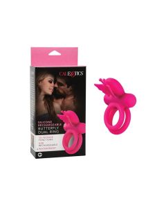Silicone Rechargeable Butterfly Dual Ring
