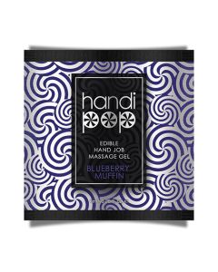 Handipop Hand Job Massage Gel Single Use Packet - 6 ml Blueberry Muffin