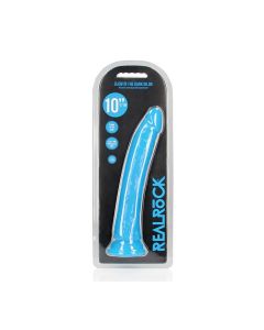 Shots RealRock Slim Dildo - Neon Blue