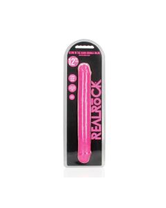 Shots RealRock Double Dong - Neon Pink