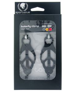 Spartacus Black Butterfly Style Nipple Clamps w/Chain