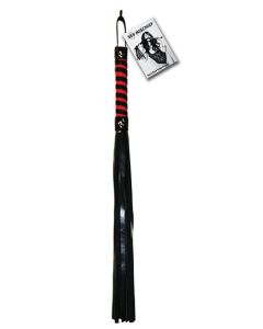 Sex & Mischief Stripe Flogger - Black/Red